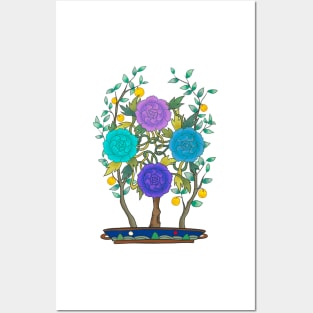 Minhwa: Peony and Citron Tree D Type Posters and Art